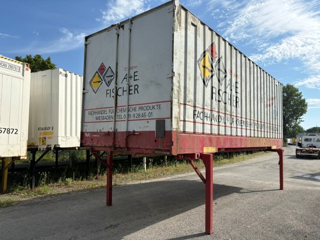 #04/071 - Bild: 3 | Wechselkoffer, Stahl Combi-Box | BDF-System 7.450 mm lang, Schiebeplane in FR links, Portaltüren