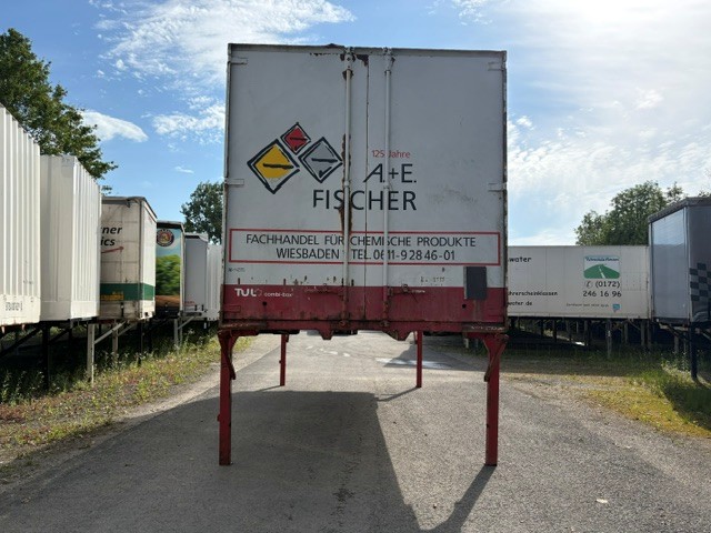 #04/071 - Bild: 7 | Wechselkoffer, Stahl Combi-Box | BDF-System 7.450 mm lang, Schiebeplane in FR links, Portaltüren
