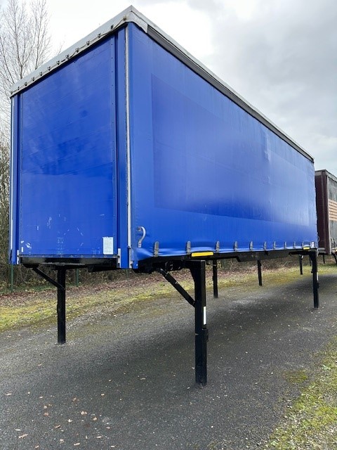 Wechselpritsche, Schiebeplane | BDF-System, 7.450 mm lang, Farbe: blau