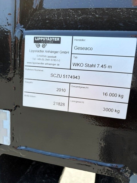 #21828 - Bild: 9 | Caja intercambiable, acero rebordeado | BDF-System 7.450 mm lang, Heck Alu-Rolltor, LACK NEU in schwarz!