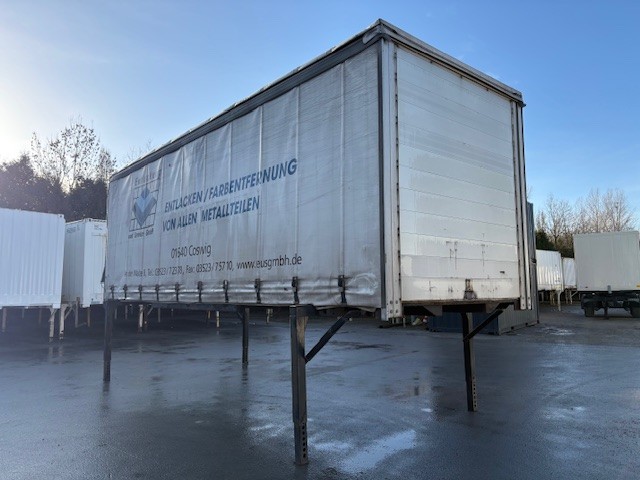 Caisse mobile, bâche coulissante | BDF-System 7.450 mm, Heck mit Bordwand und Plane