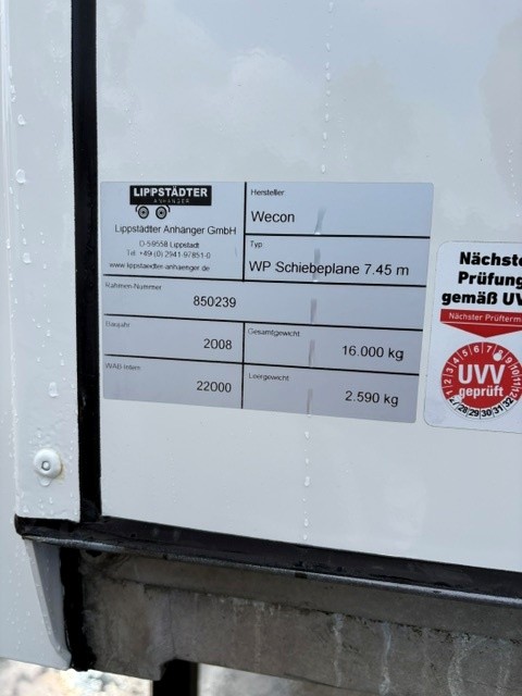 #22000 - Bild: 8 | Wechselpritsche, Schiebeplane | BDF System 7.450 mm lang, LACK + PLANEN NEU!!