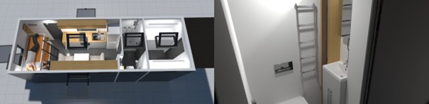 #LA-WORK - Bild: 10 | Wymienna obudowa, sklejka | Work Camper, Modulux WorkHub745, mobile Arbeits- und Wohnkabine, Motor home