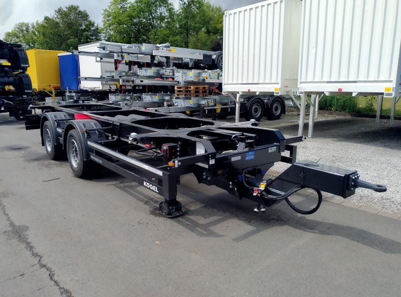 central – axle trailer for Swap Bodies | BDF-System, gekröpftes Zugrohr, NEUFAHRZEUG